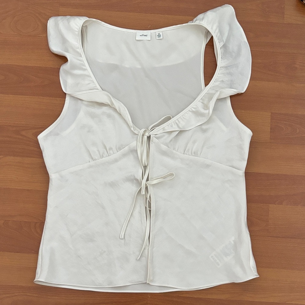 Wilfred Cream Tie Up Blouse